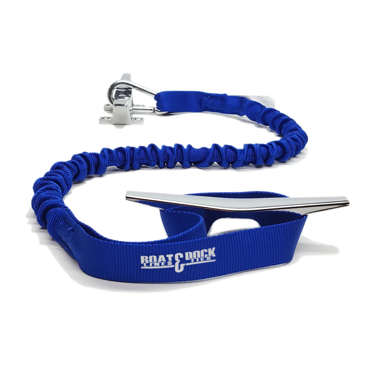 Boat Dock Tie Bungee Cord, Hook and Loop Ends, Made in USA, - Pack of 2