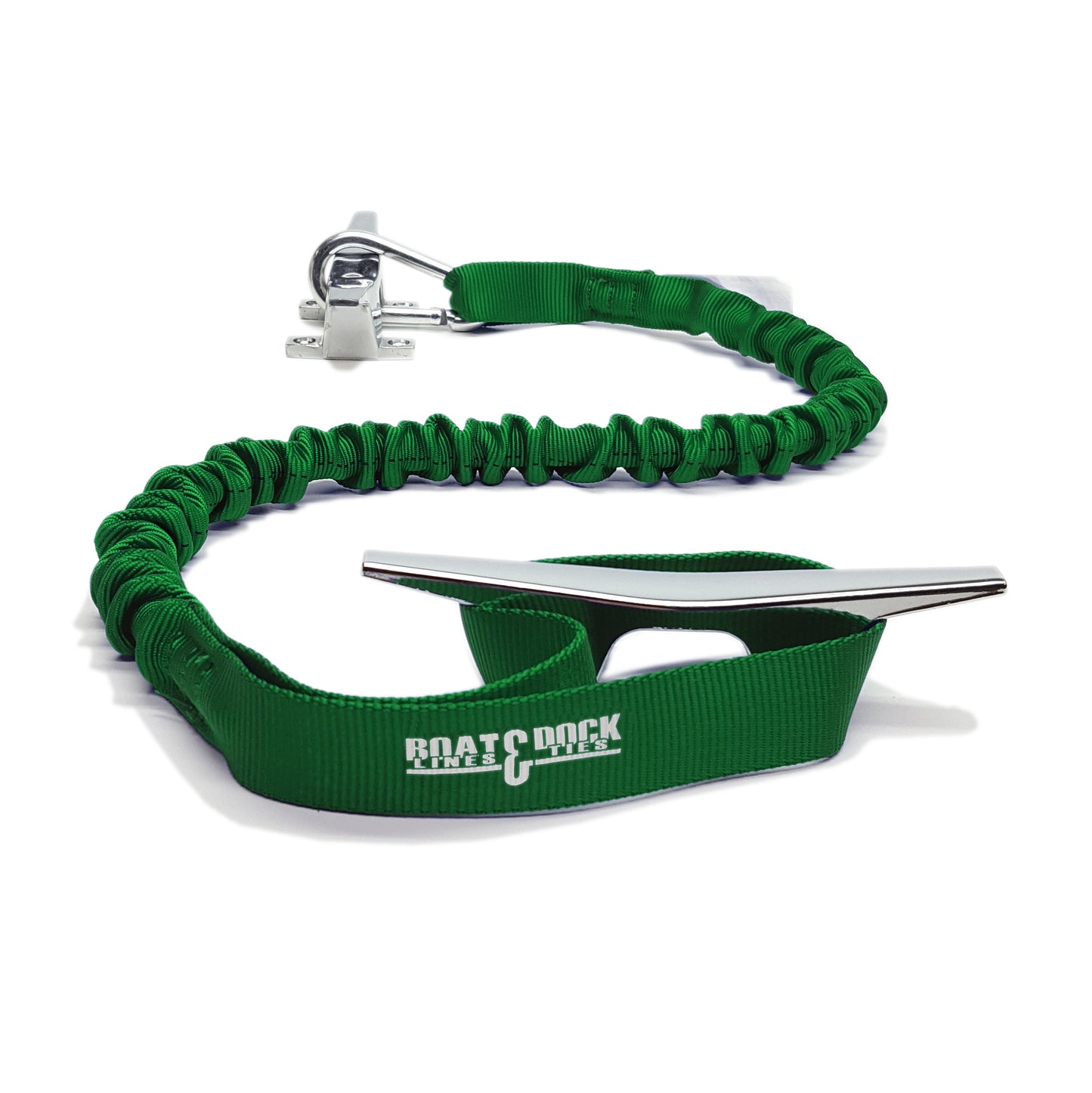 Boat Dock Tie Bungee Cord, Hook and Loop Ends, Made in USA, - Pack of 2