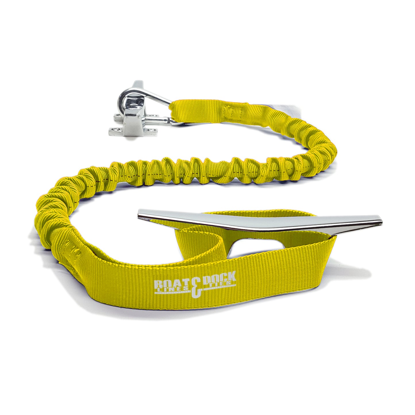 Boat Dock Tie Bungee Cord, Hook and Loop Ends, Made in USA, - Pack of 2
