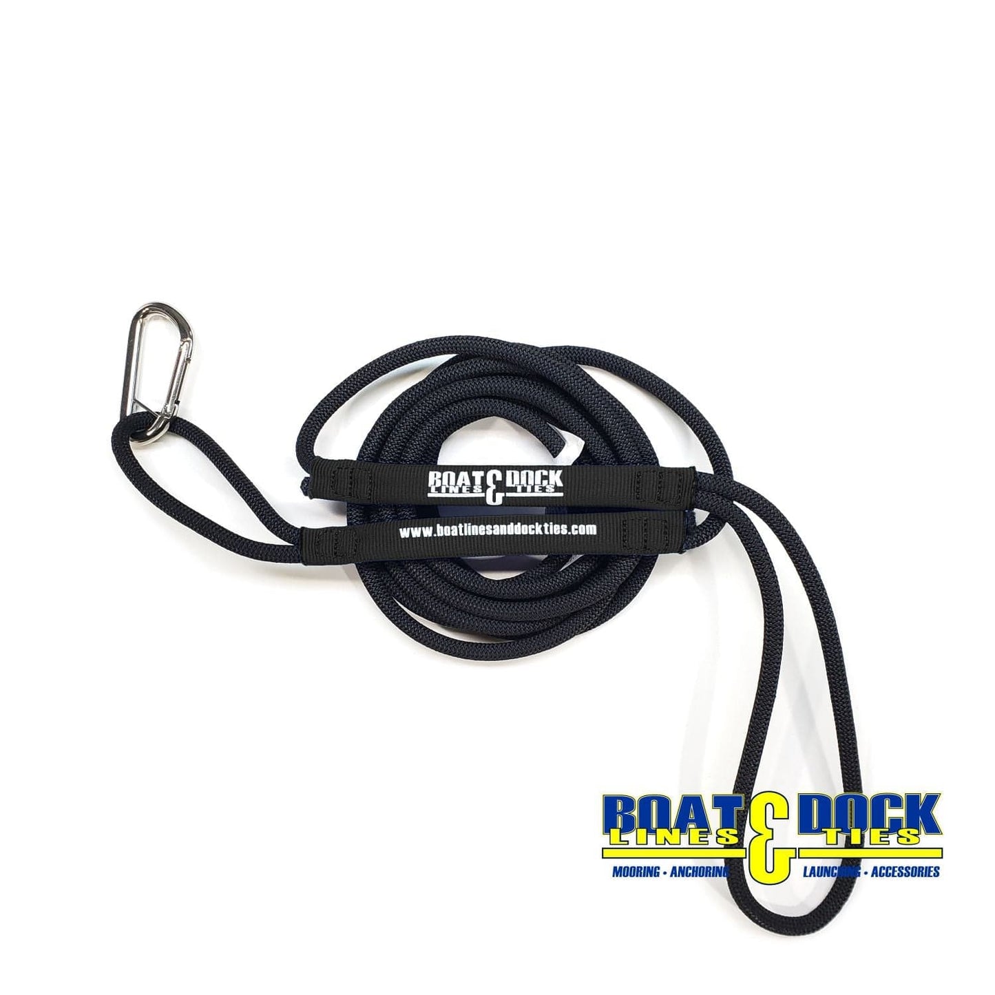 Bungee Boat Rope 25' with Stainless Steel Hook, Heavy Duty Boat Line, Used for Launching / Retrieving Boats BLD - USA Made - Boat Lines & Dock Ties Boat Lines & Dock Ties BLACK (DEFAULT)