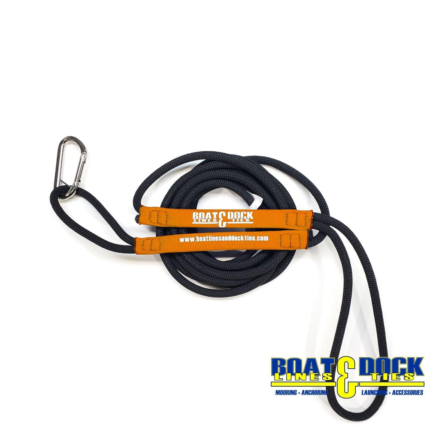 Bungee Boat Rope with Stainless Steel Hook, Heavy Duty Boat Line, Used for Launching / Retrieving Boats BLD - USA Made - Boat Lines & Dock Ties Boat Lines & Dock Ties ORANGE