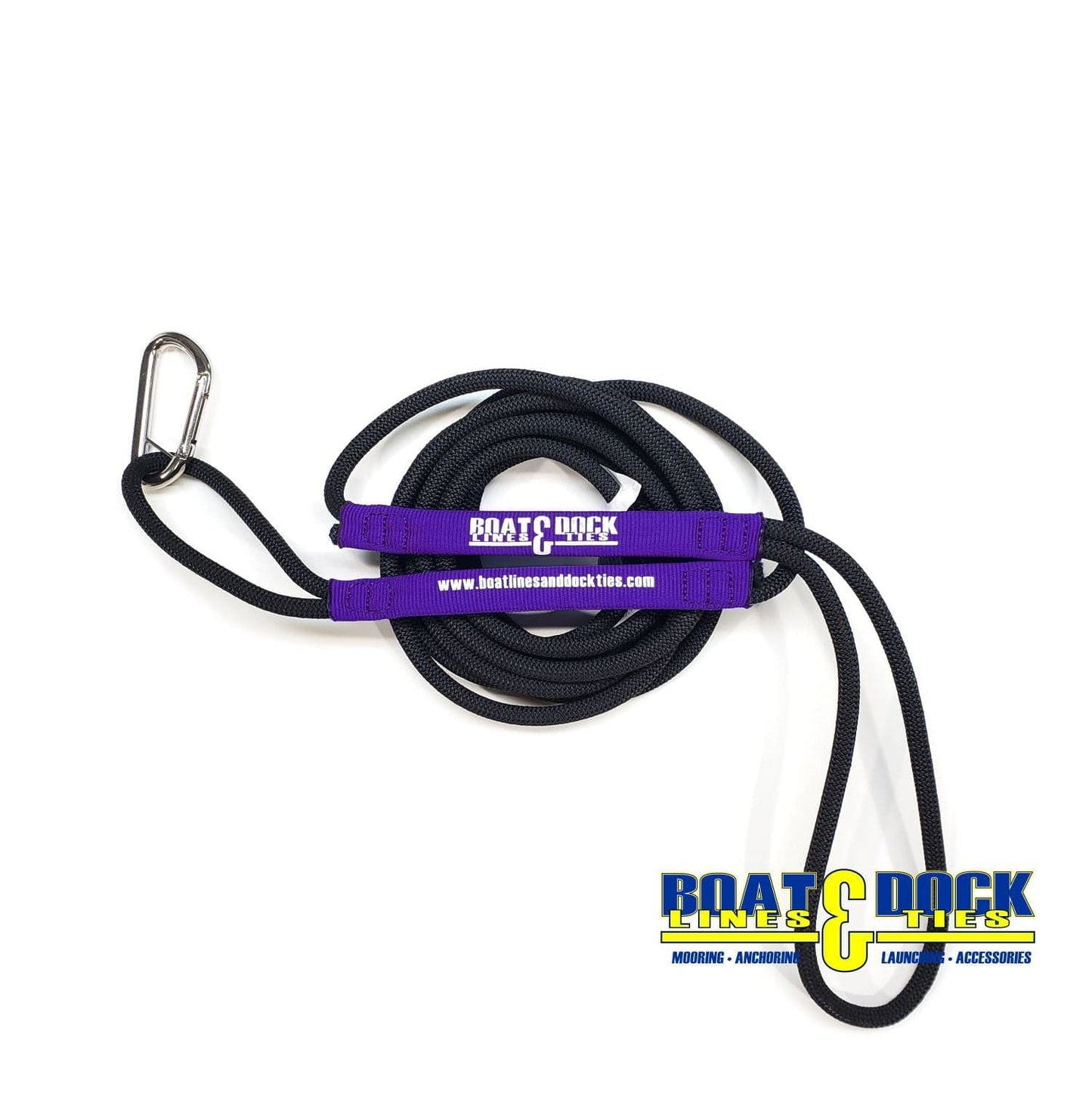 Bungee Boat Rope 10' with Stainless Steel Hook, Heavy Duty Boat Line, Used for Launching / Retrieving Boats BLD - USA Made - Boat Lines & Dock Ties Boat Lines & Dock Ties PURPLE