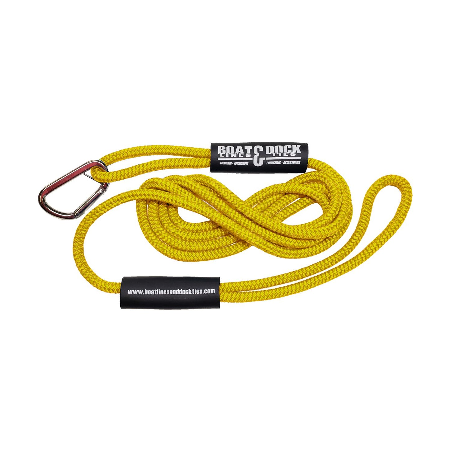 Boat Throw Rope- "The Ninja" Hook and Loop -Double Braided Nylon Rope, Stitched Loops and Floats