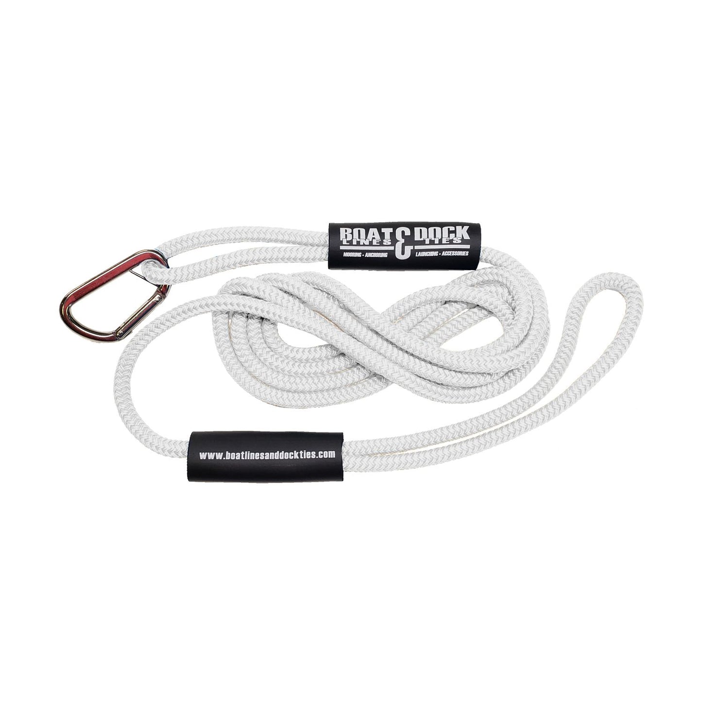Boat Throw Rope- "The Ninja" Hook and Loop -Double Braided Nylon Rope, Stitched Loops and Floats