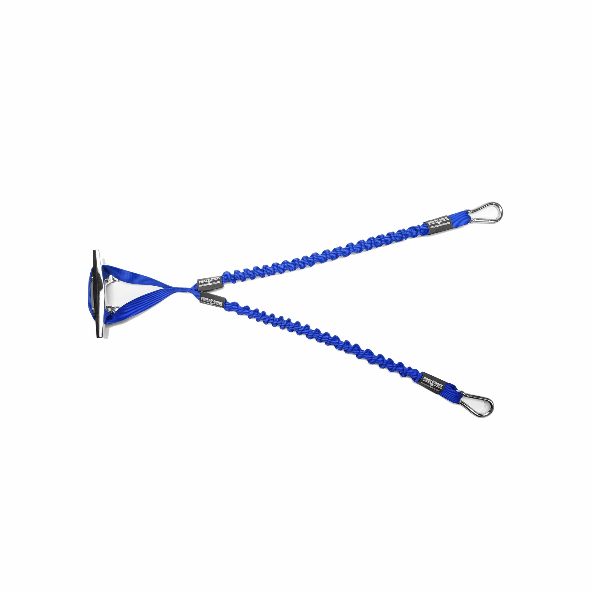 Wake Defender -3 Point Dock Attachment System - 1 Loop End with 2 Hook Ends - Boat Lines & Dock Ties Boat Lines & Dock Ties 24 Inch leg / Blue