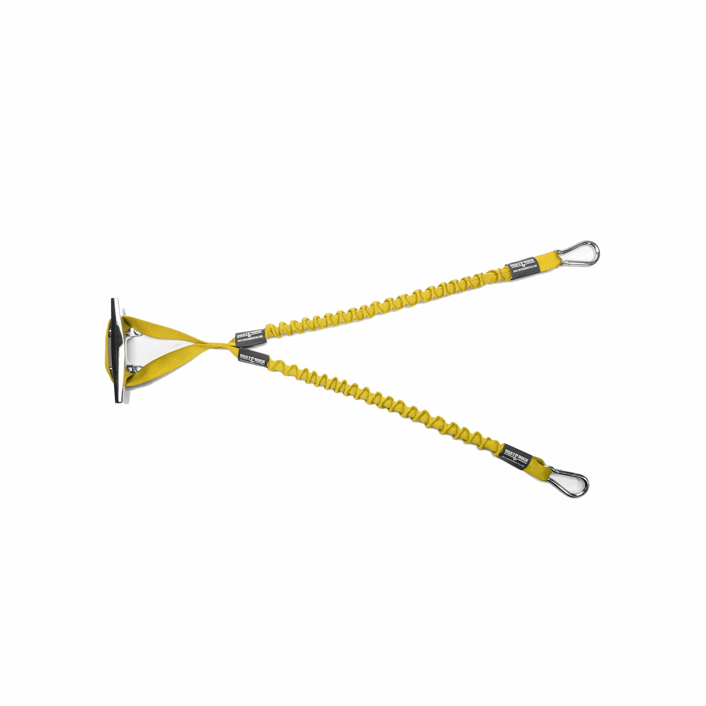 Wake Defender -3 Point Dock Attachment System - 1 Loop End with 2 Hook Ends - Boat Lines & Dock Ties Boat Lines & Dock Ties 24 Inch leg / Yellow