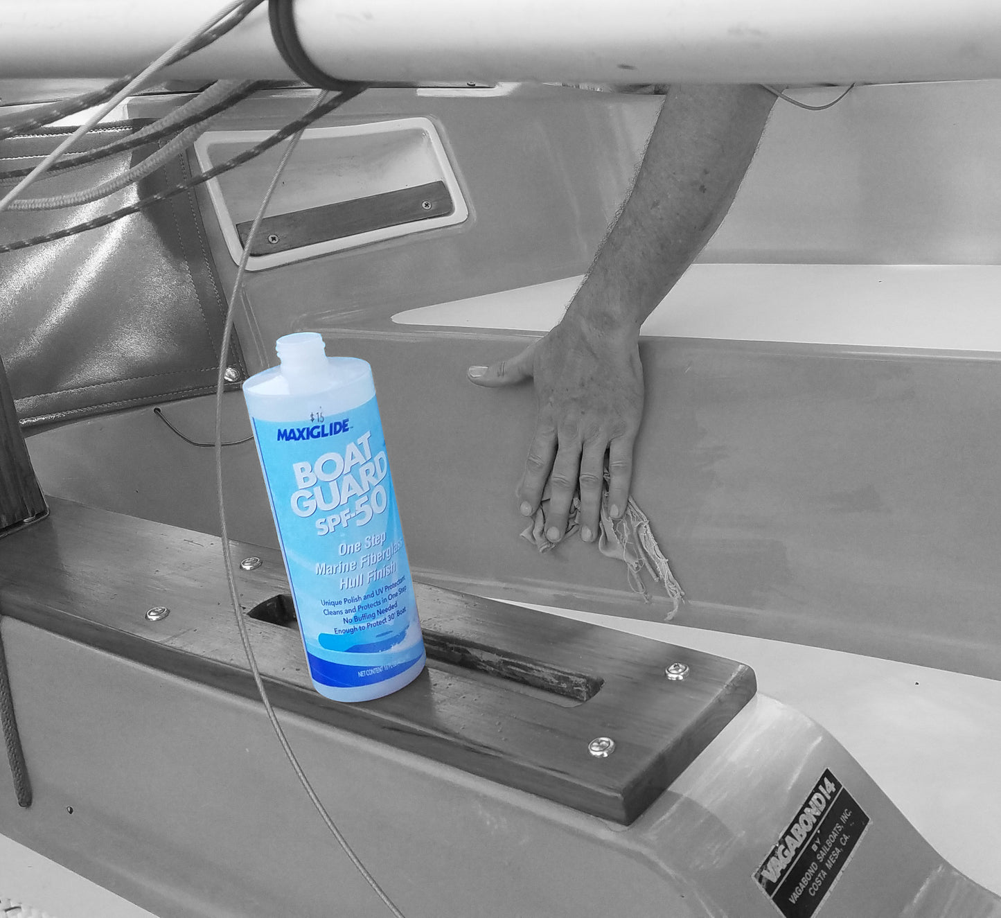 Boat Guard On Step Marine Fiberglass Hull Finish - by Maxiglide - MADE in USA