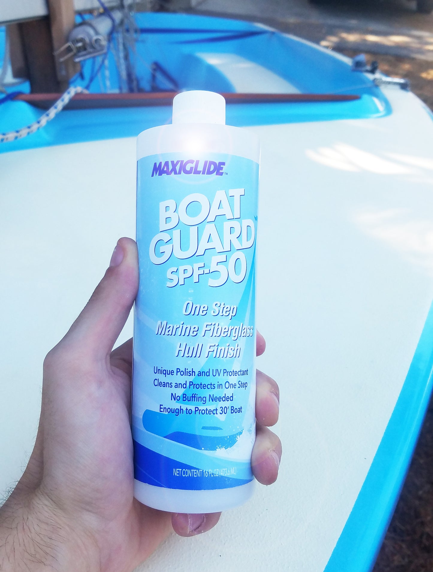Boat Guard On Step Marine Fiberglass Hull Finish - by Maxiglide - MADE in USA
