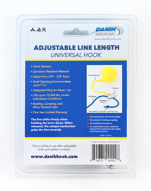 Danik Hook - The Worlds Best Anchor hook - Stainless Steel 3/8"- 5/8"