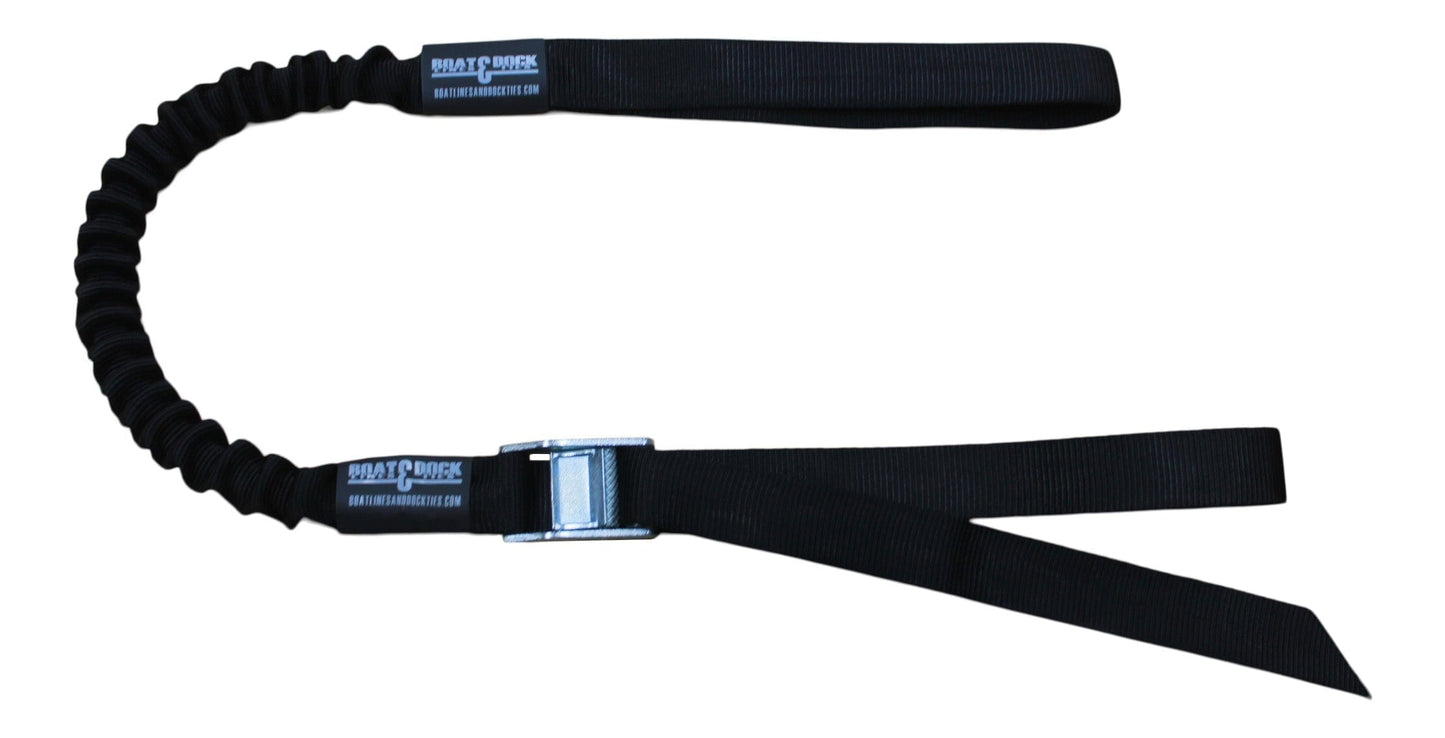 The Original Adjustable Bungee Dock Tie - 2 Looped Ends - Made in USA - Stainless Steel - Boat Lines & Dock Ties Boat Lines & Dock Ties