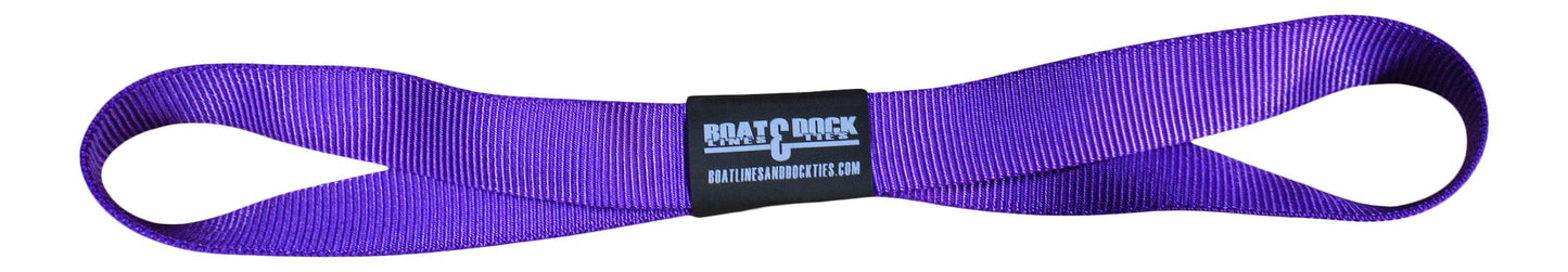 Figure 8 Webbing Strap - 14" end to end - Made in USA - Boat Lines & Dock Ties Boat Lines & Dock Ties Purple