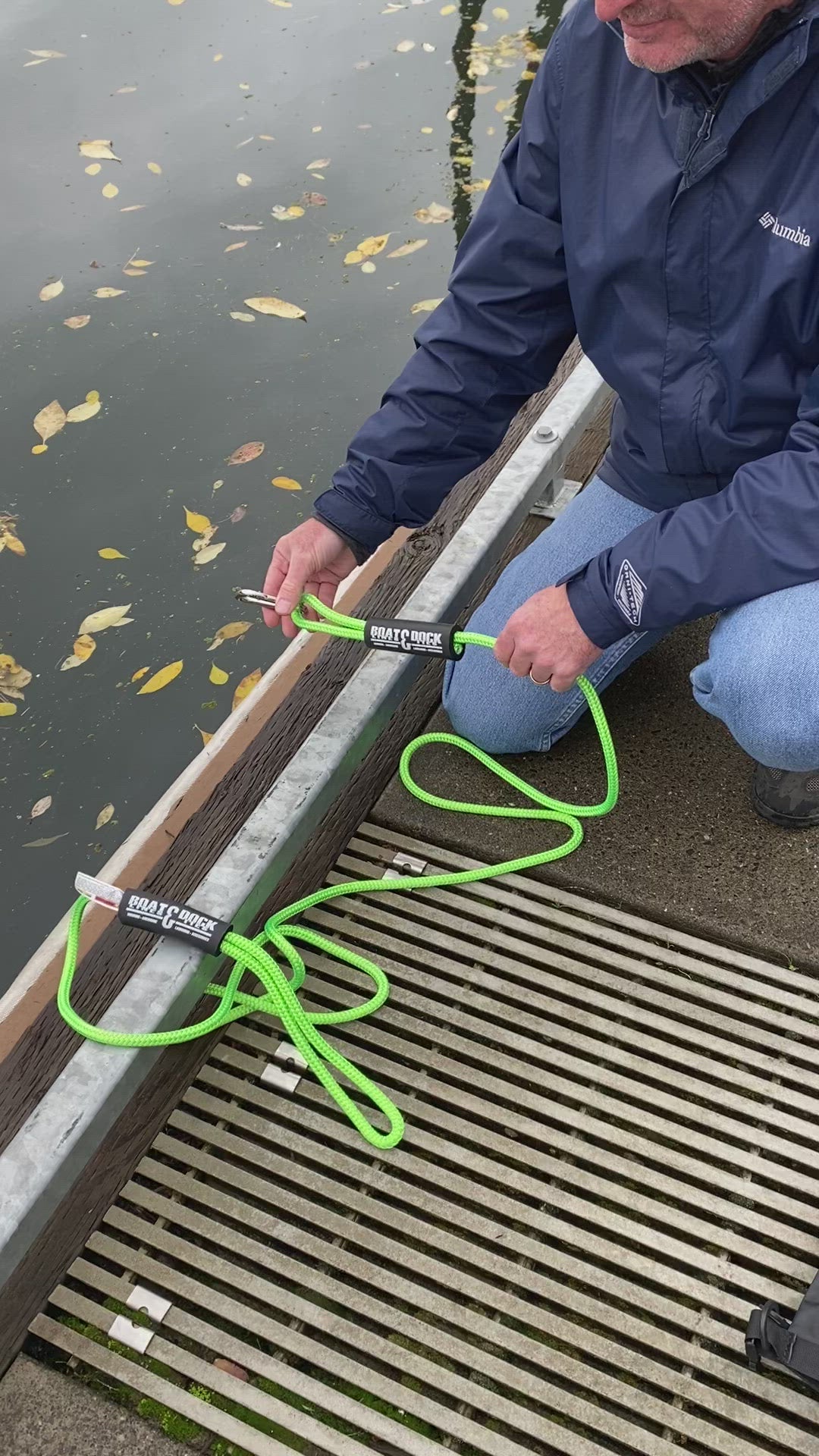 Boat Throw Rope- The Ninja Hook and Loop -Double Braided Nylon Rope, –  Boat Lines & Dock Ties