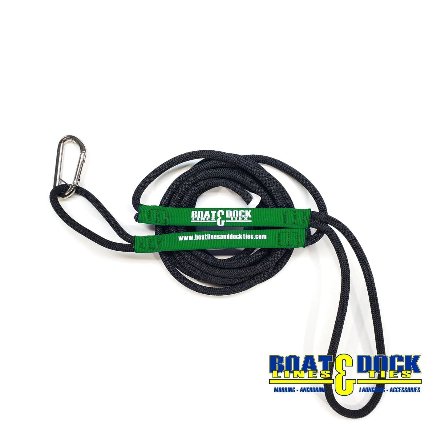 Bungee Boat Rope with Stainless Steel Hook, Heavy Duty Boat Line, Used for Launching / Retrieving Boats BLD - USA Made - Boat Lines & Dock Ties Boat Lines & Dock Ties GREEN
