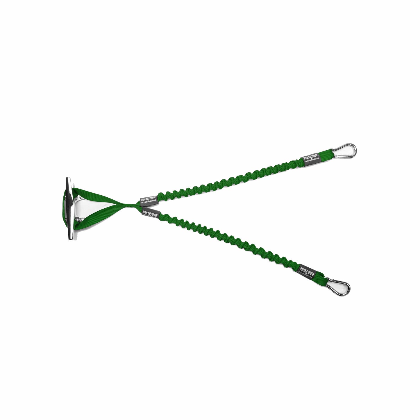 Wake Defender -3 Point Dock Attachment System - 1 Loop End with 2 Hook Ends - Boat Lines & Dock Ties Boat Lines & Dock Ties 24 Inch leg / Green