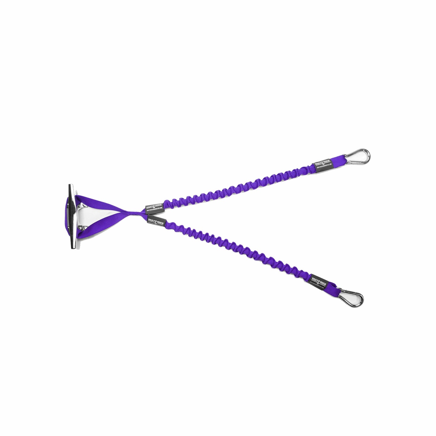 Wake Defender -3 Point Dock Attachment System - 1 Loop End with 2 Hook Ends - Boat Lines & Dock Ties Boat Lines & Dock Ties 24 Inch leg / Purple