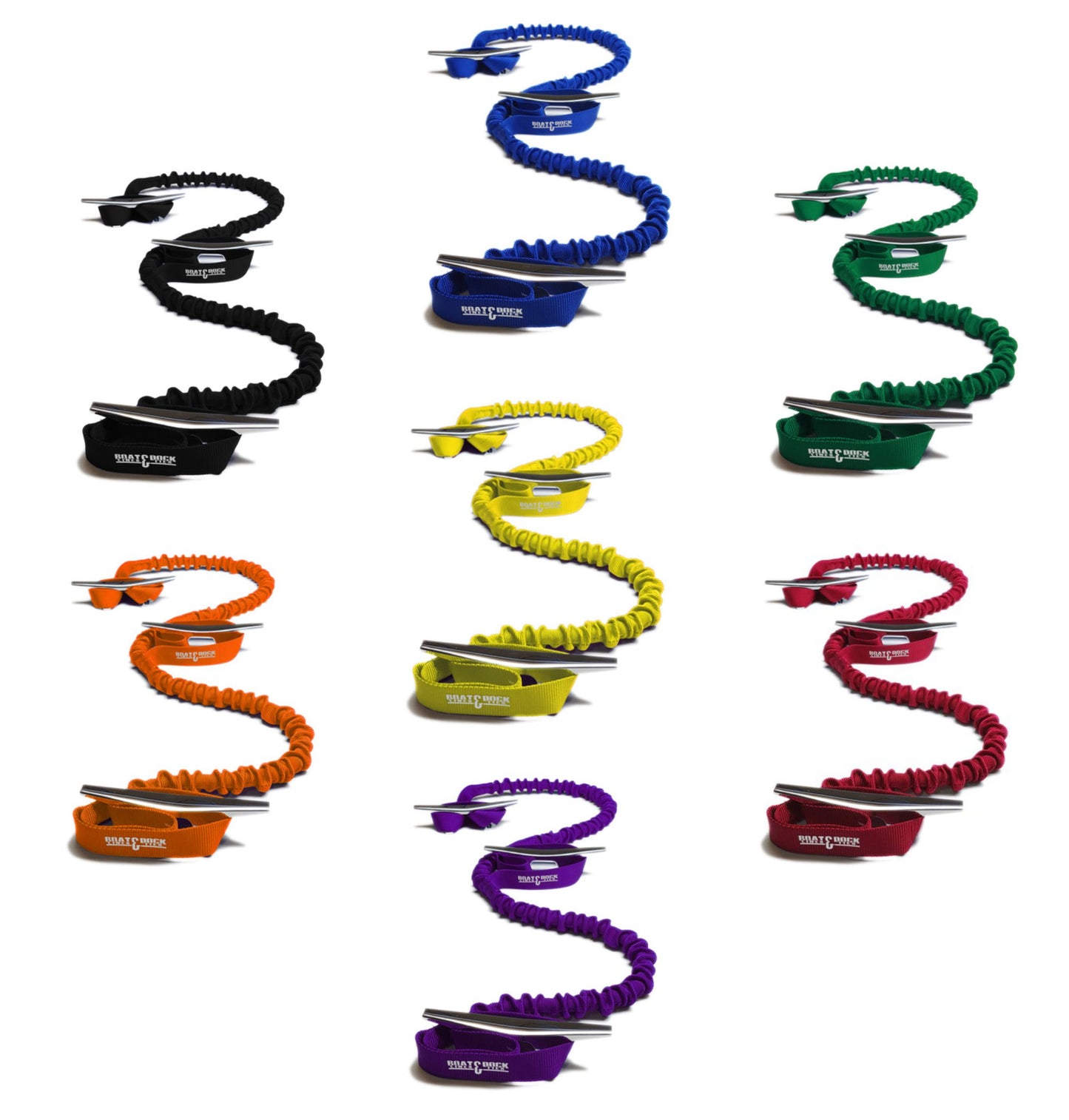 Custom Length 9mm (3/8") Boat Dock Tie Cords with 3 Loops