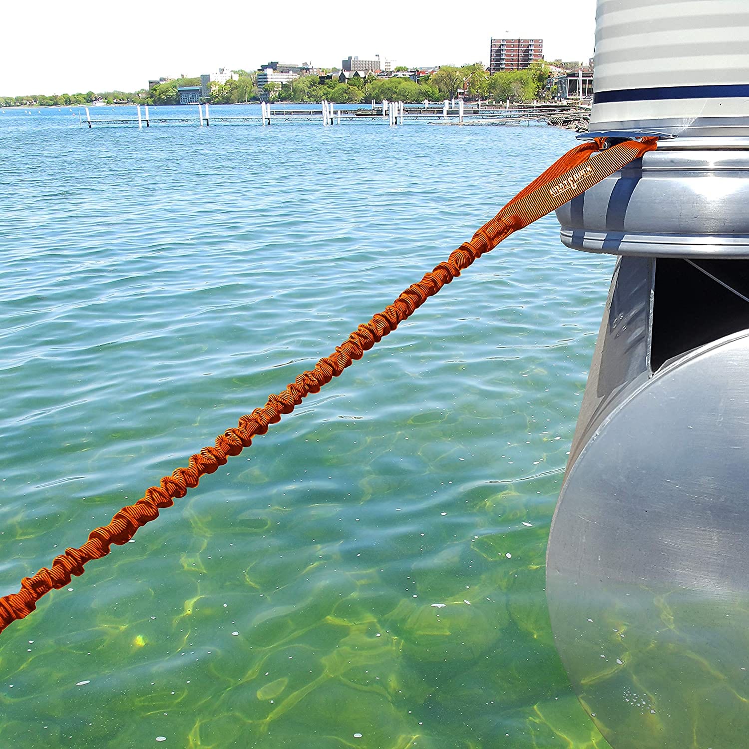 Marine Boat Anchor Bungee Line 10' Long, Made in America by Boat Lines &  Dock Ties LLC (Red, 10 Feet)