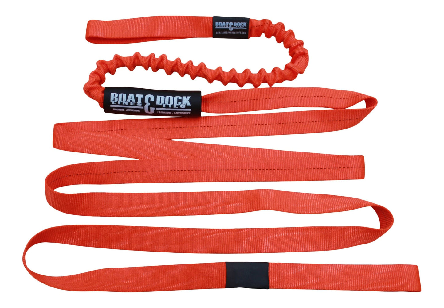 PWC Anchor Strap With Bungee- Designed to Attach To Your Off Shore Anchor - Boat Lines & Dock Ties Boat Lines & Dock Ties 10 Feet / Orange