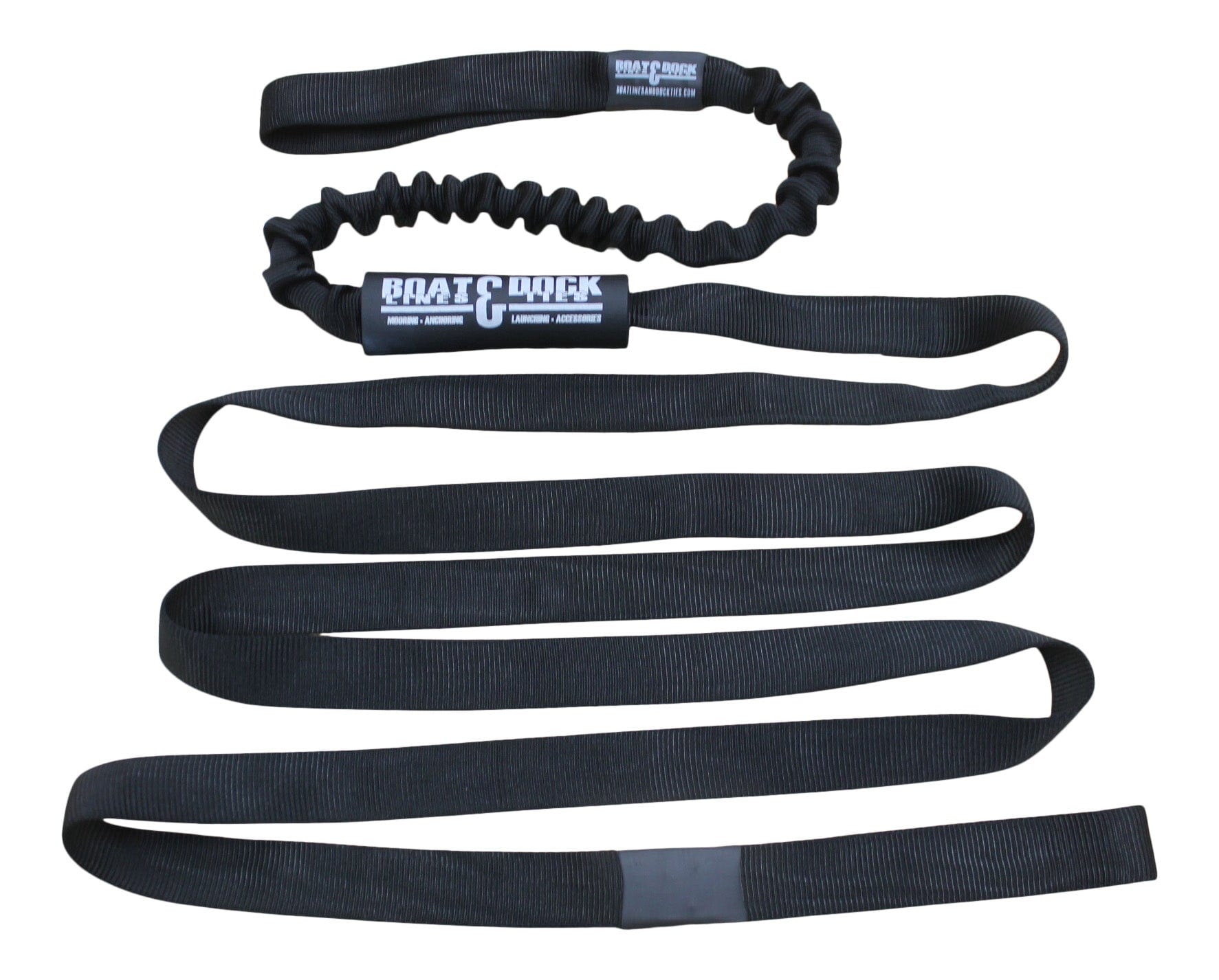 PWC Anchor Strap With Bungee- Designed to Attach To Your Off Shore Anchor - Boat Lines & Dock Ties Boat Lines & Dock Ties 10 Feet / Black