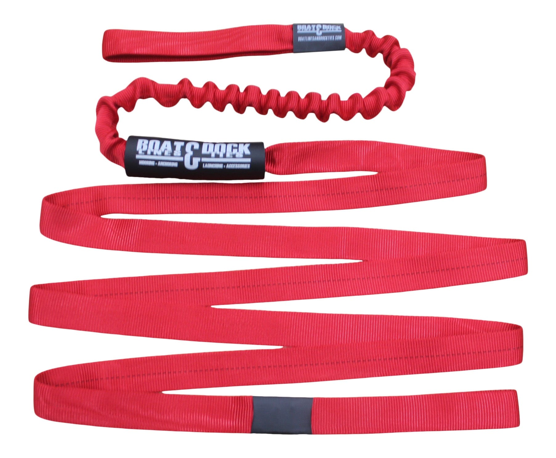 PWC Anchor Strap With Bungee- Designed to Attach To Your Off Shore Anchor - Boat Lines & Dock Ties Boat Lines & Dock Ties 10 Feet / Red