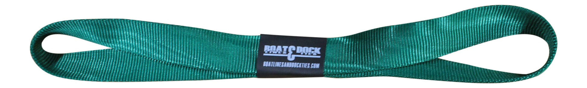 Figure 8 Webbing Strap - 14" end to end - Made in USA - Boat Lines & Dock Ties Boat Lines & Dock Ties Green