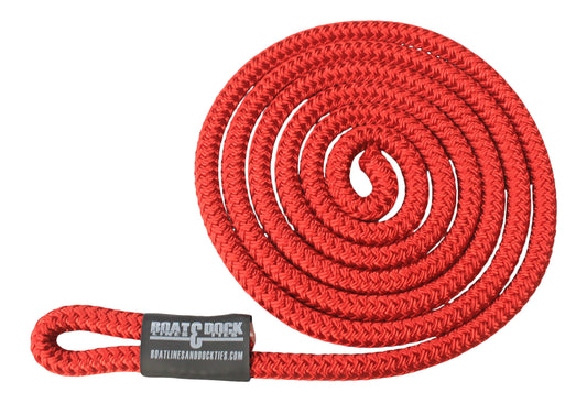 Double Braided Nylon Rope Small Loop Fender Bumper Line, Made in USA- 2 pack - Boat Lines & Dock Ties Boat Lines & Dock Ties